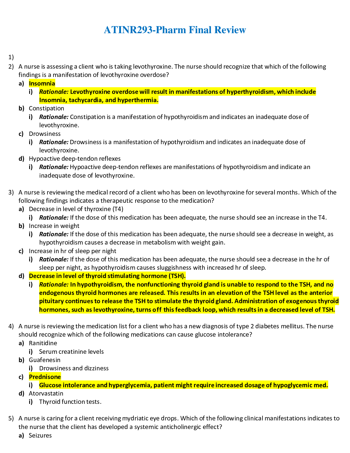 Preview image of ATINR293-Pharm Final Review document